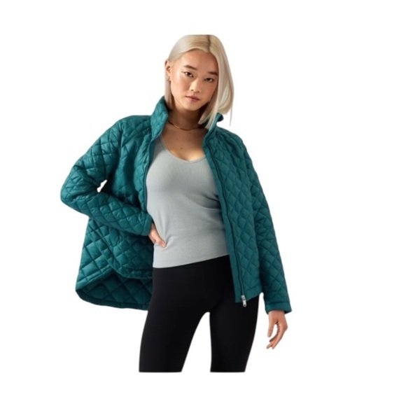 Athleta Borealis Green Whisper Featherless Insulated Jacket Quilted XL